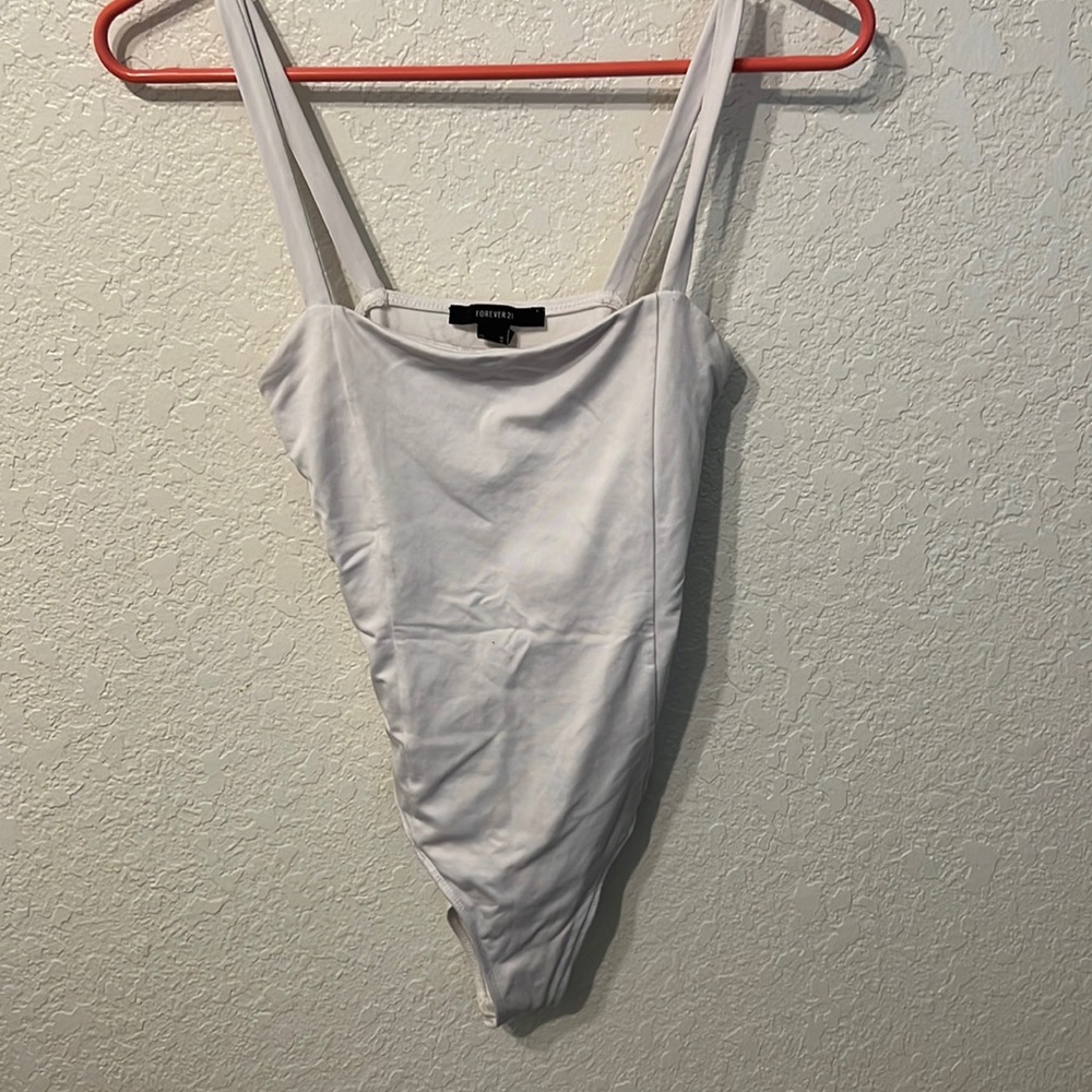 Last Chance at this price! Forever 21 White Spandex tank top bodysuit